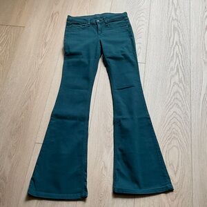 RAG & BONE Teal dark Green BOOTLEG Jeans SZ 26